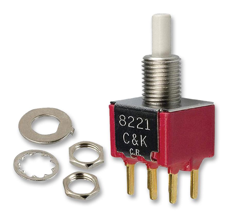 C&K COMPONENTS 8221SHCGE Interruptores Con Pulsador Estándar