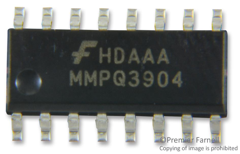 ONSEMI MMPQ3904 Arrays De Transistores De Unión Bipolar (BJT)