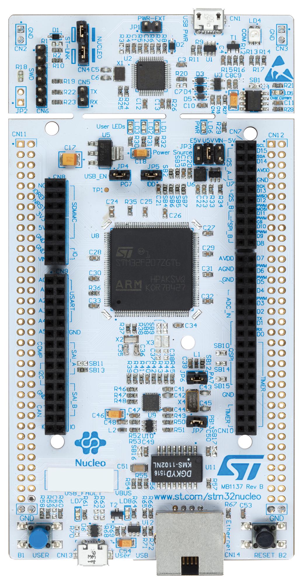 STMICROELECTRONICS NUCLEO-F207ZG Kits De Desarrollo Integrado - ARM