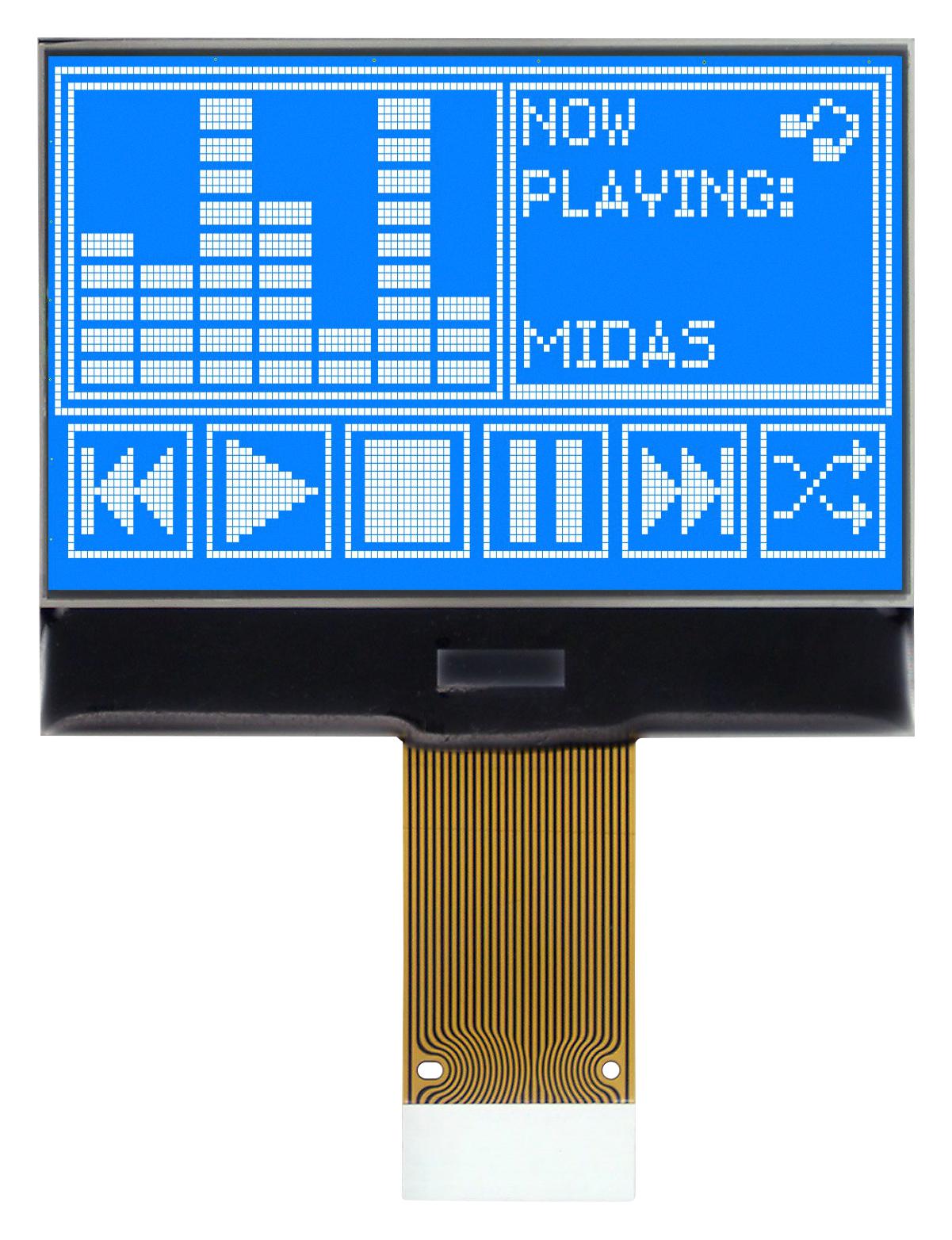 MIDAS DISPLAYS MCCOG128064B12W-BNMLW Pantallas LCD Gráficas