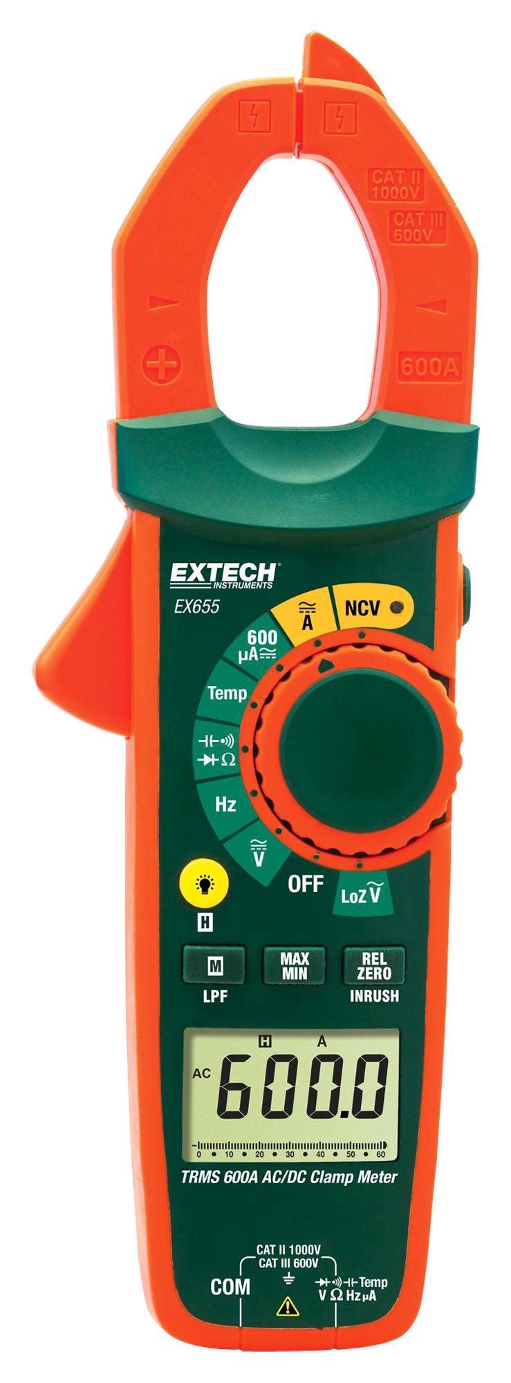 EXTECH INSTRUMENTS EX655 Pinzas Amperimétricas