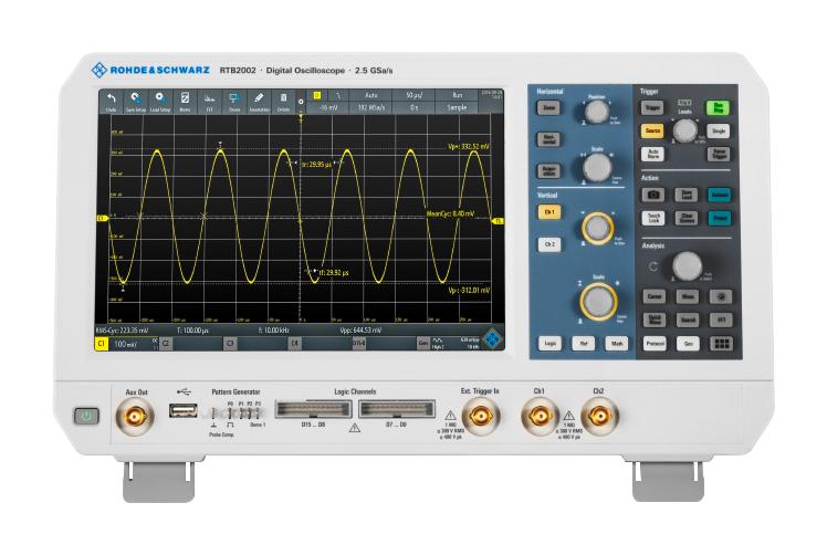 ROHDE & SCHWARZ RTB2002 + RTB-B223 + RTB-B1 (RTB2K-302M) Osciloscopios De Señal Mixta / Dominio Mixto (MSO/MDO)