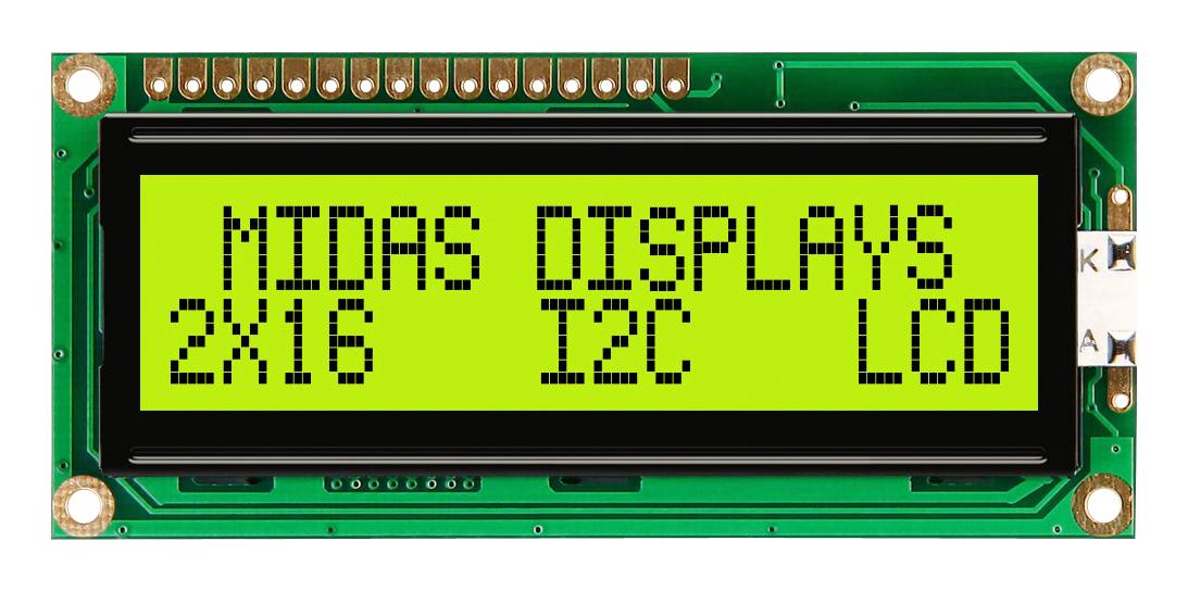 MIDAS DISPLAYS MC21605C6W-SPTLYI-V2 Pantallas LCD Alfanuméricas