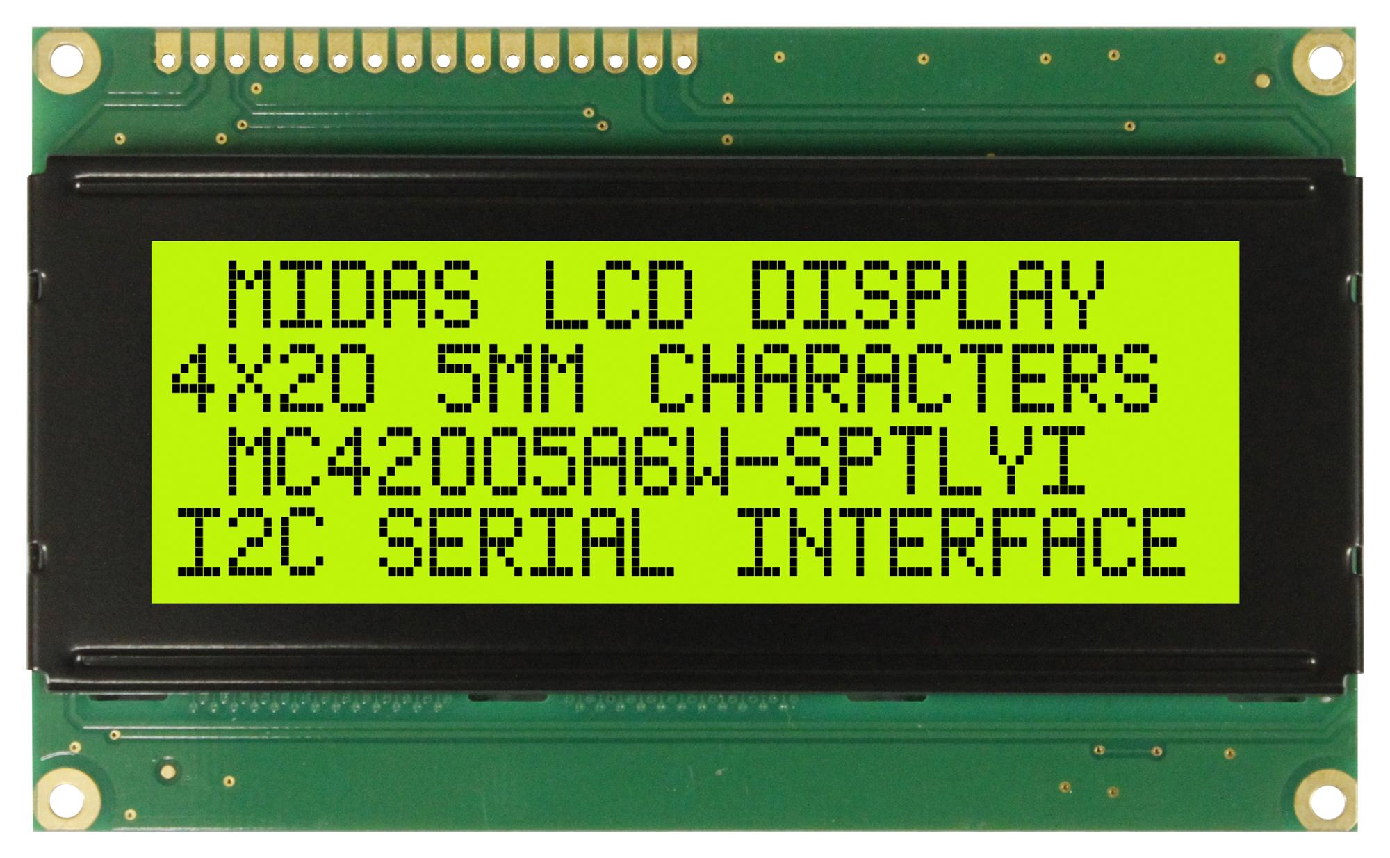 MIDAS DISPLAYS MC42005A6W-SPTLYI-V2 Pantallas LCD Alfanuméricas