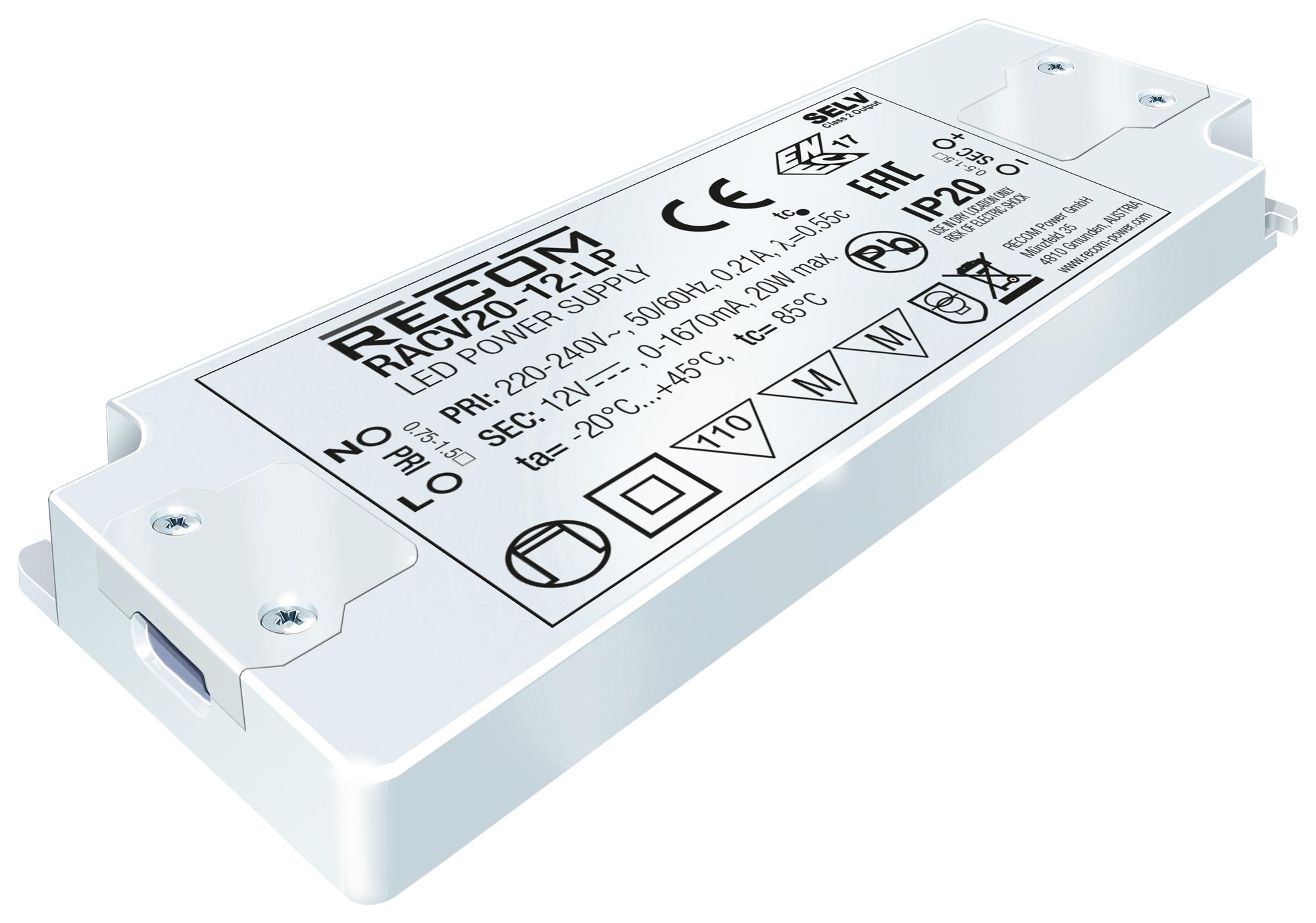 RECOM POWER RACV20-24-LP Fuentes De Alimentación Para LED AC / DC