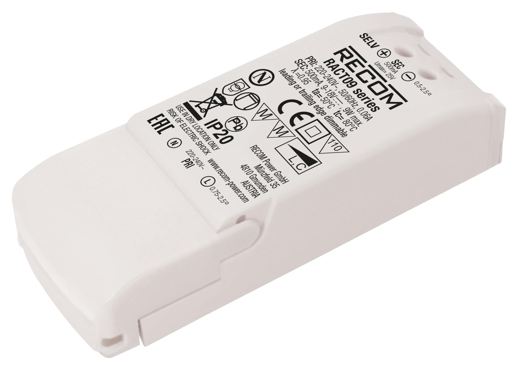 RECOM POWER RACT09-700 Fuentes De Alimentación Para LED AC / DC