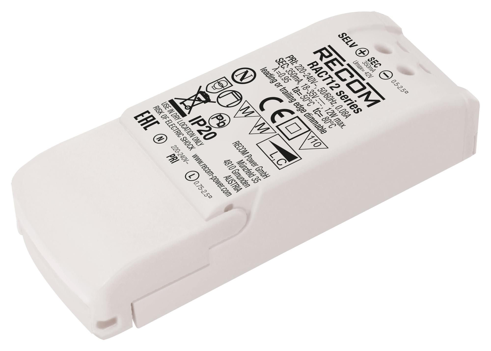 RECOM POWER RACT12-700 Fuentes De Alimentación Para LED AC / DC