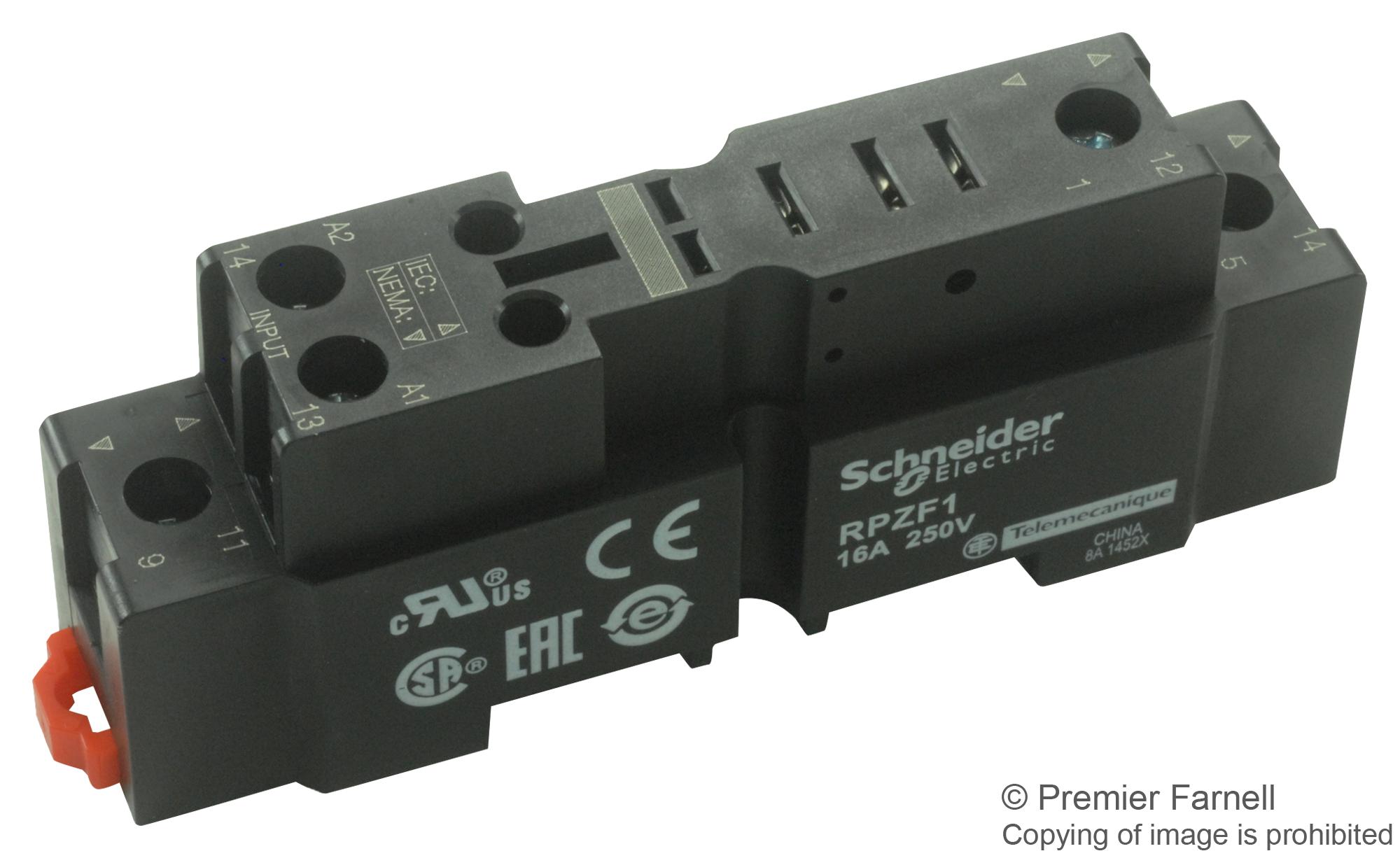 SCHNEIDER ELECTRIC RPZF1 Zócalos De Relé