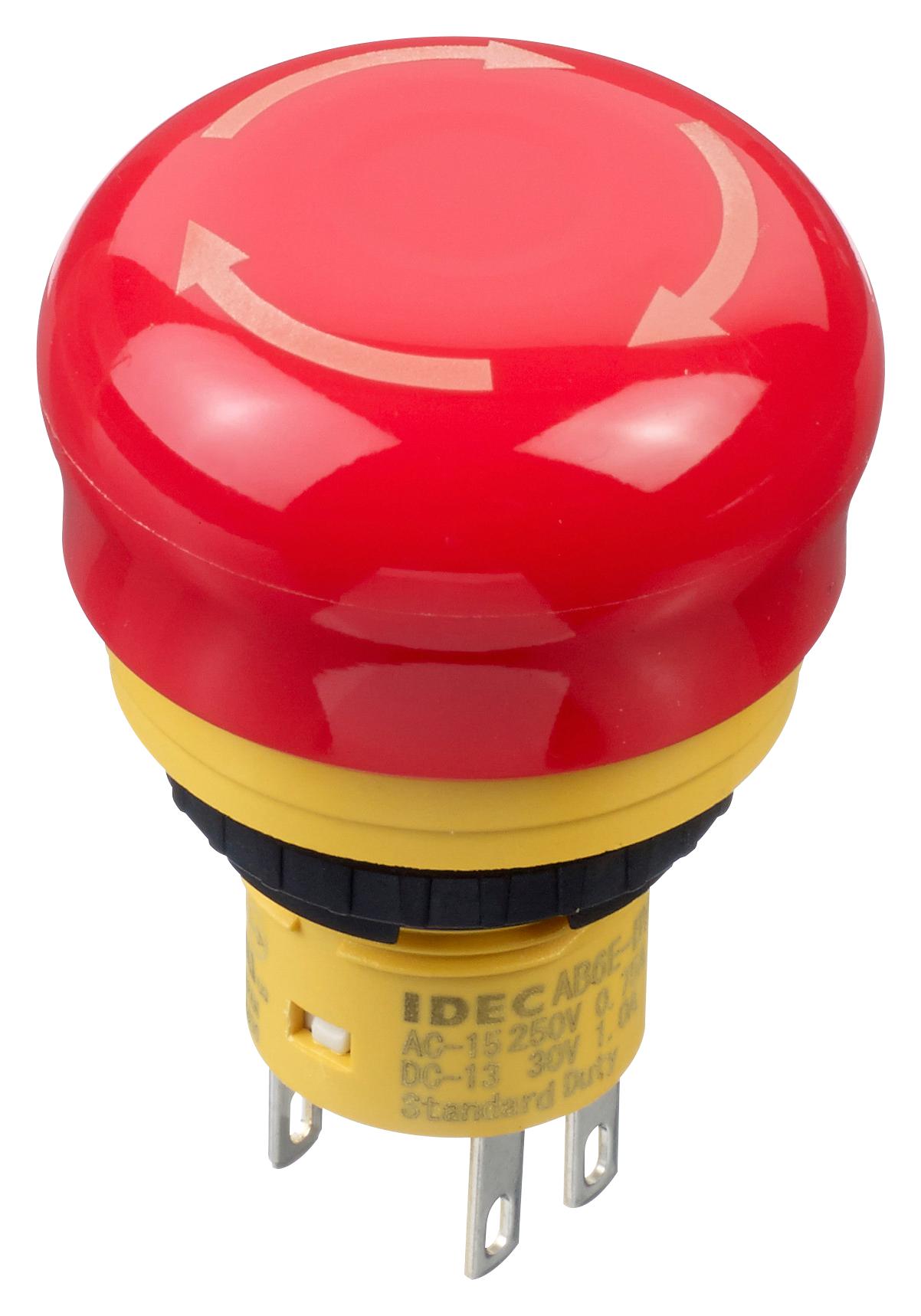 IDEC AB6E-3BV02PTRM Interruptores De Parada De Emergencia