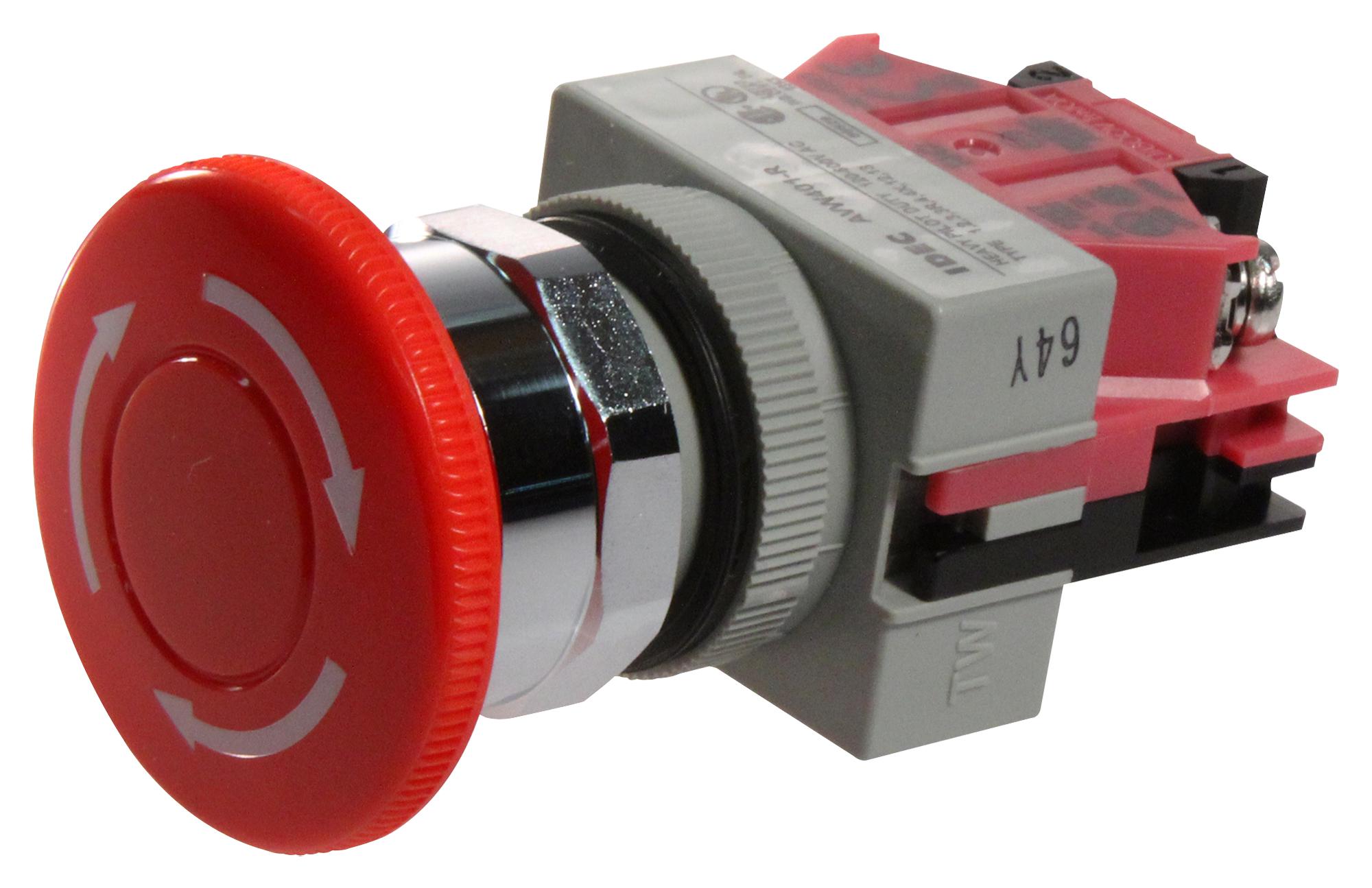 IDEC AVW401-R Interruptores De Parada De Emergencia