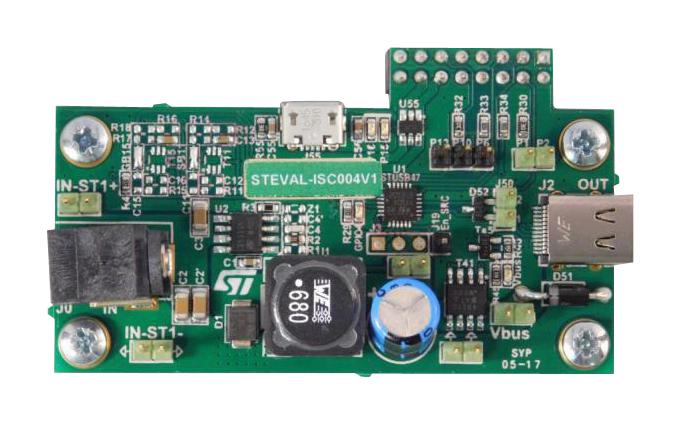 STMicroelectronics Kit di sviluppo interfaccia , - USB, USB-C, Scheda di valutazione, STEVAL-ISC004V1