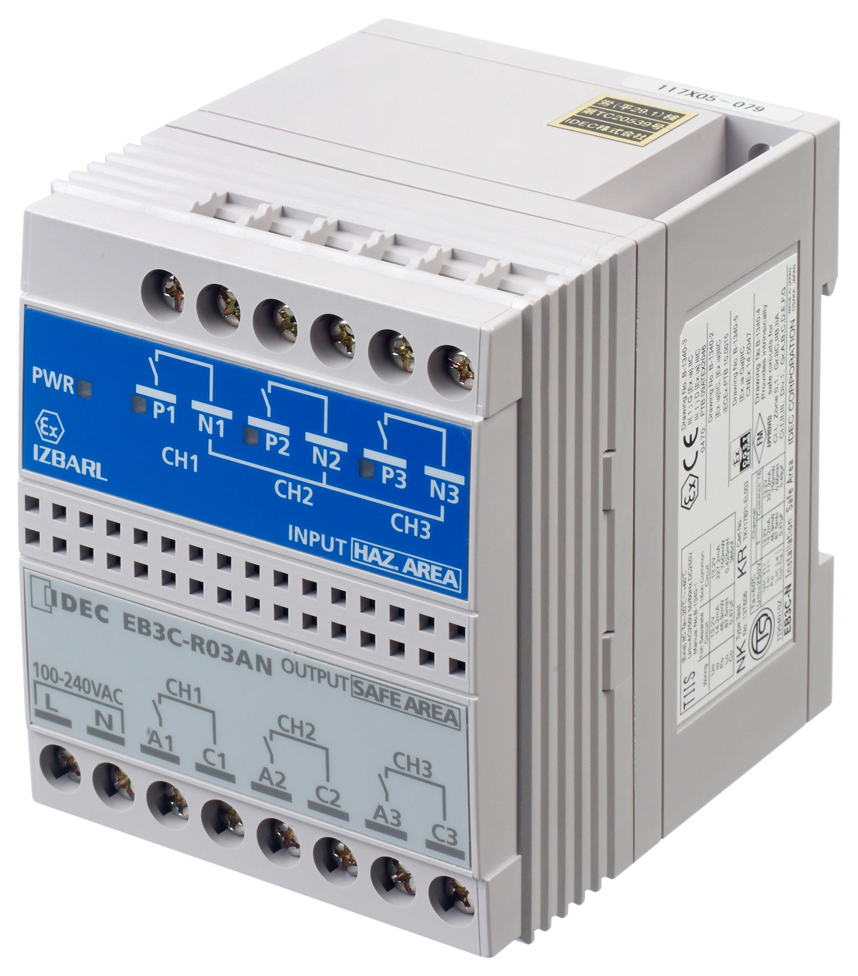 IDEC EB3C-R03AN Acondicionadores De Señal De Seguridad Intrínseca