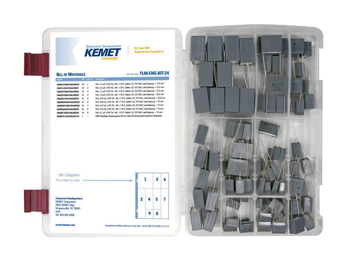 KEMET FLM ENG KIT 24 Kits Y Surtidos De Condensadores