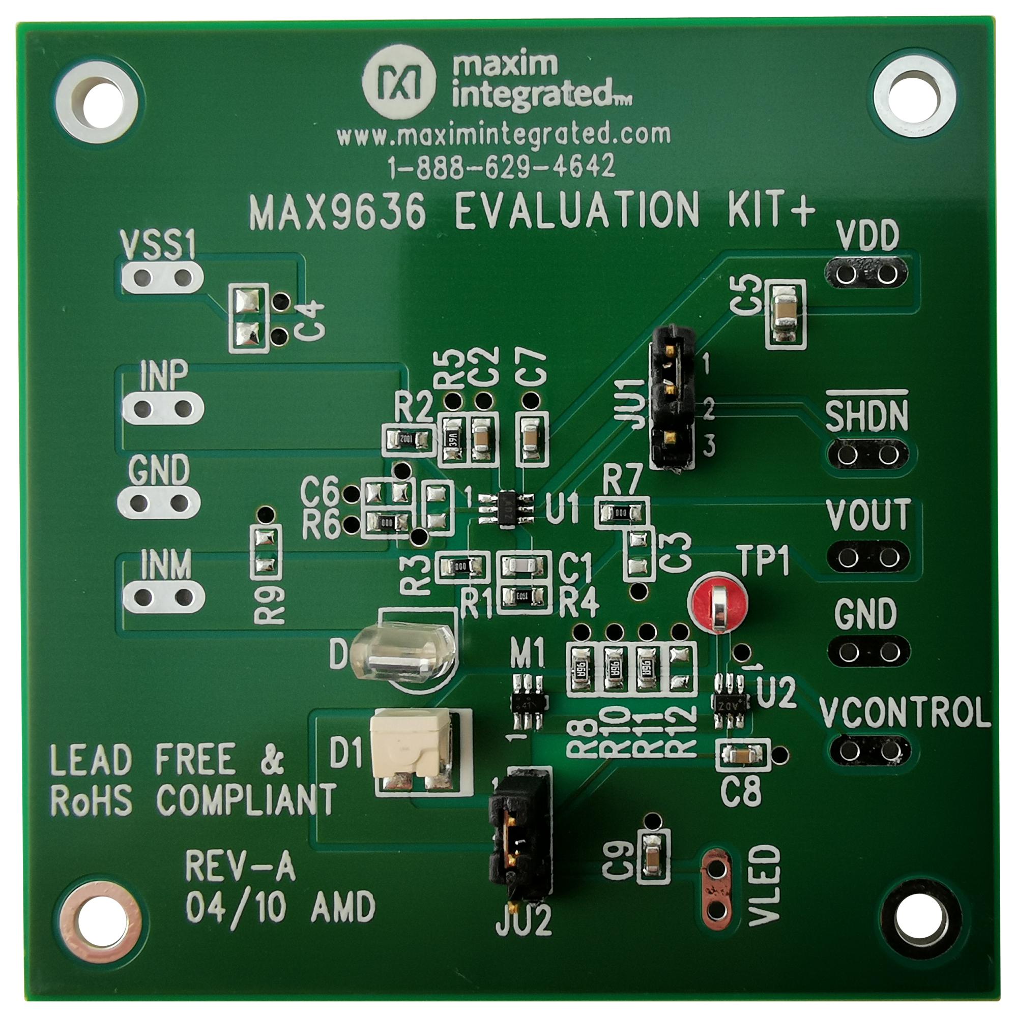 ANALOG DEVICES MAX9636EVKIT+ Kits De Desarrollo Para Acondicionamiento De Señal