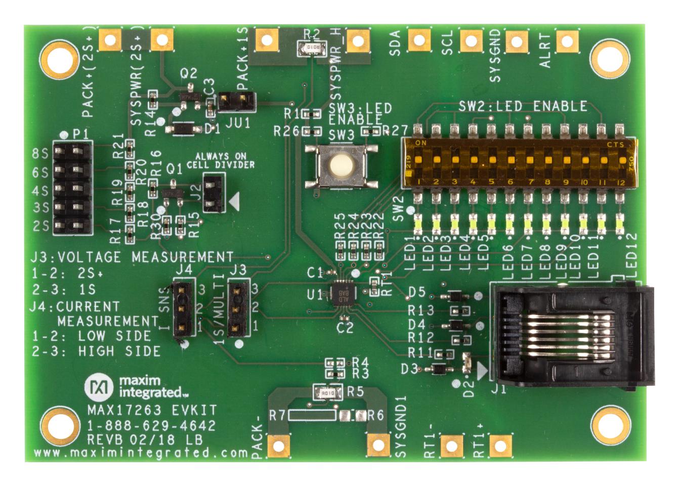 ANALOG DEVICES MAX17263GEVKIT# Kits De Desarrollo Para Gestión De Baterías