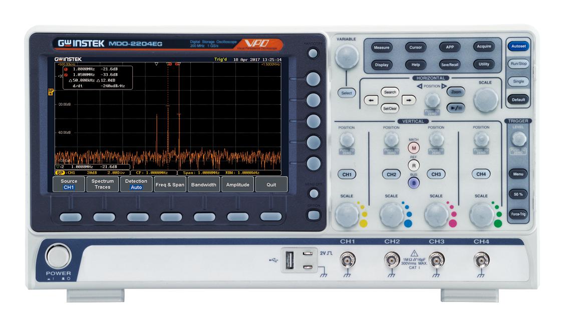 GW INSTEK MDO-2204EG Osciloscopios De Señal Mixta / Dominio Mixto (MSO/MDO)