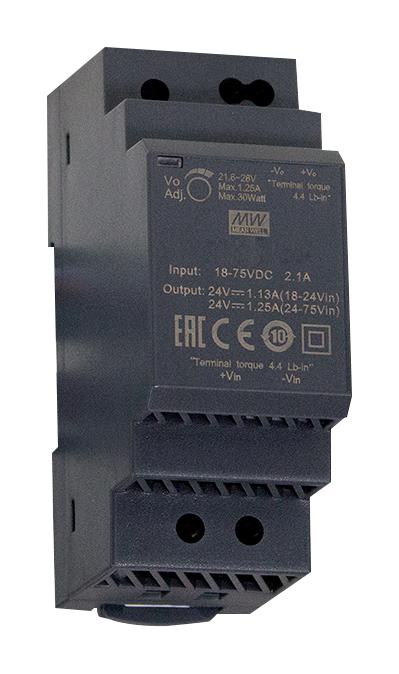 MEAN WELL DDR-30G-24 Convertidores DC / DC Aislados De Montaje En Carril DIN