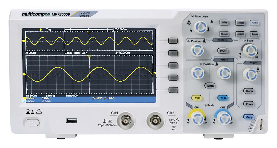 MULTICOMP PRO MP720009 EU-UK Osciloscopios De Señal Digital / Fósforo Digital (DSO/DPO)