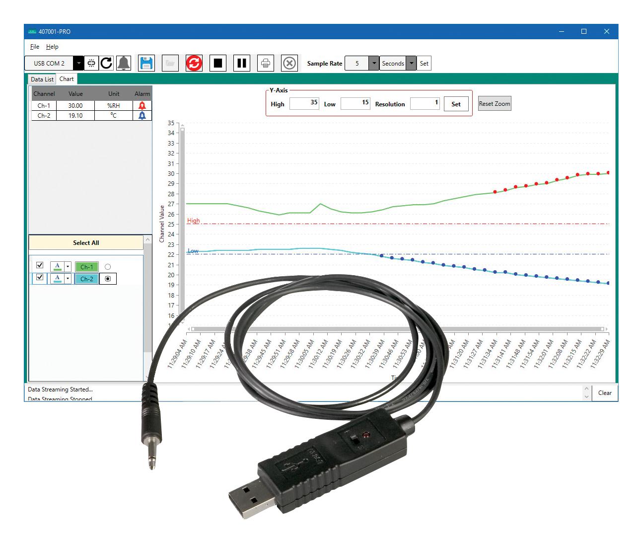 EXTECH INSTRUMENTS 407001-PRO Software Para Equipos De Prueba