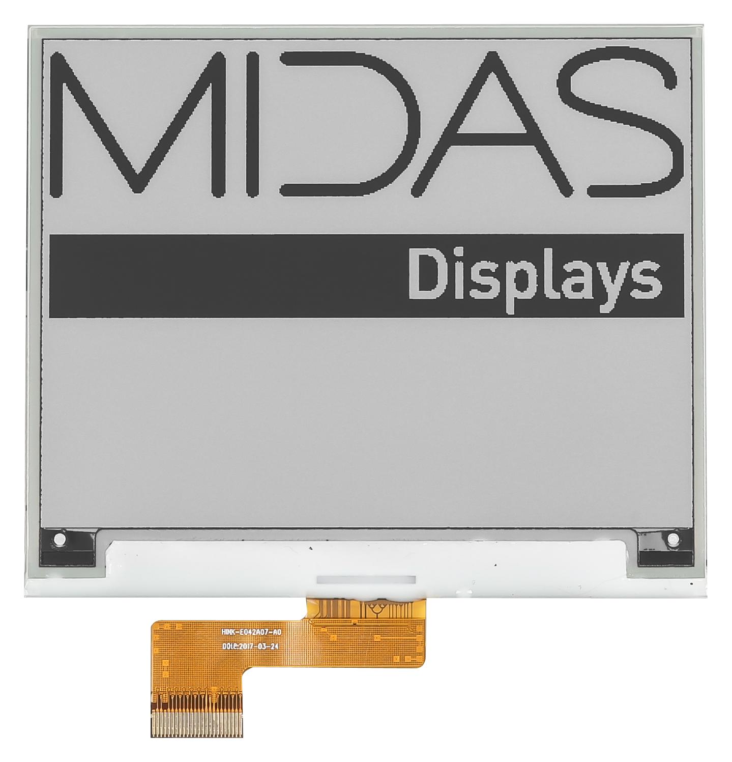 MIDAS DISPLAYS MDE042A400300BW Pantallas De Tinta Electrónica