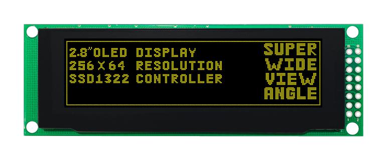 MIDAS DISPLAYS MDOB256064AX-YM Pantallas OLED Gráficas