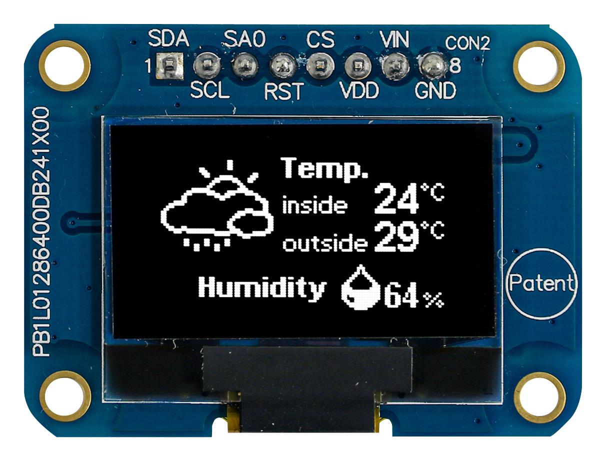 MIDAS DISPLAYS MDOB128064VV-WM Pantallas OLED Gráficas