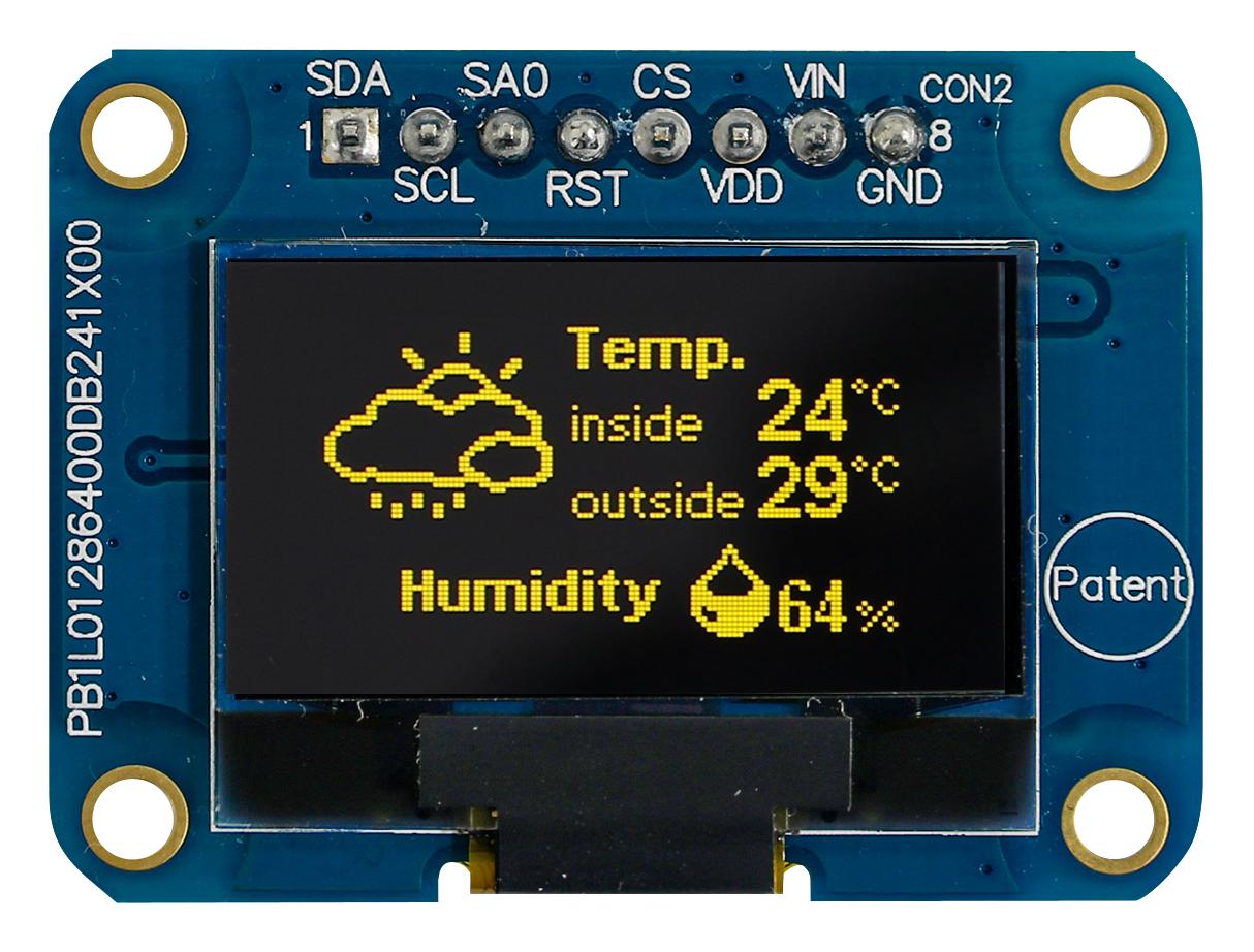 MIDAS DISPLAYS MDOB128064VV-YM Pantallas OLED Gráficas