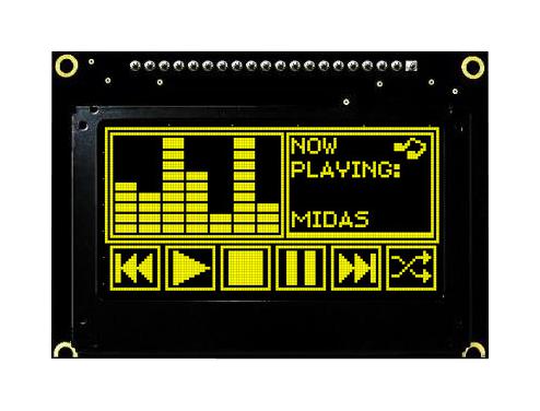 MIDAS DISPLAYS MCOB128064JX-YM Pantallas OLED Gráficas