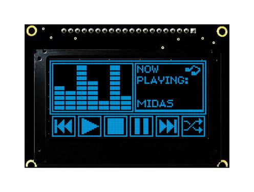 MIDAS DISPLAYS MCOB128064JX-BM Pantallas OLED Gráficas