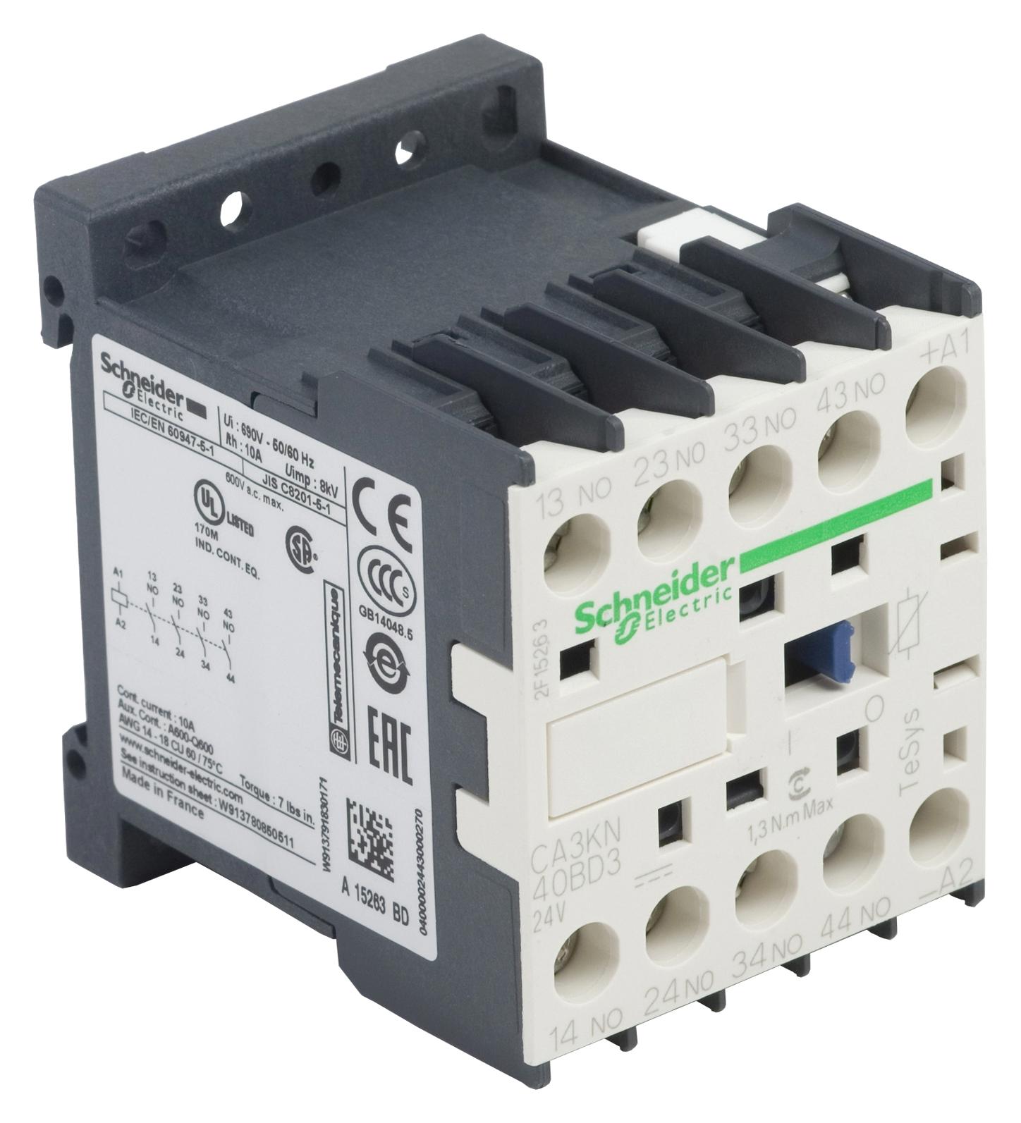 SCHNEIDER ELECTRIC CA3KN40BD3 Contactores