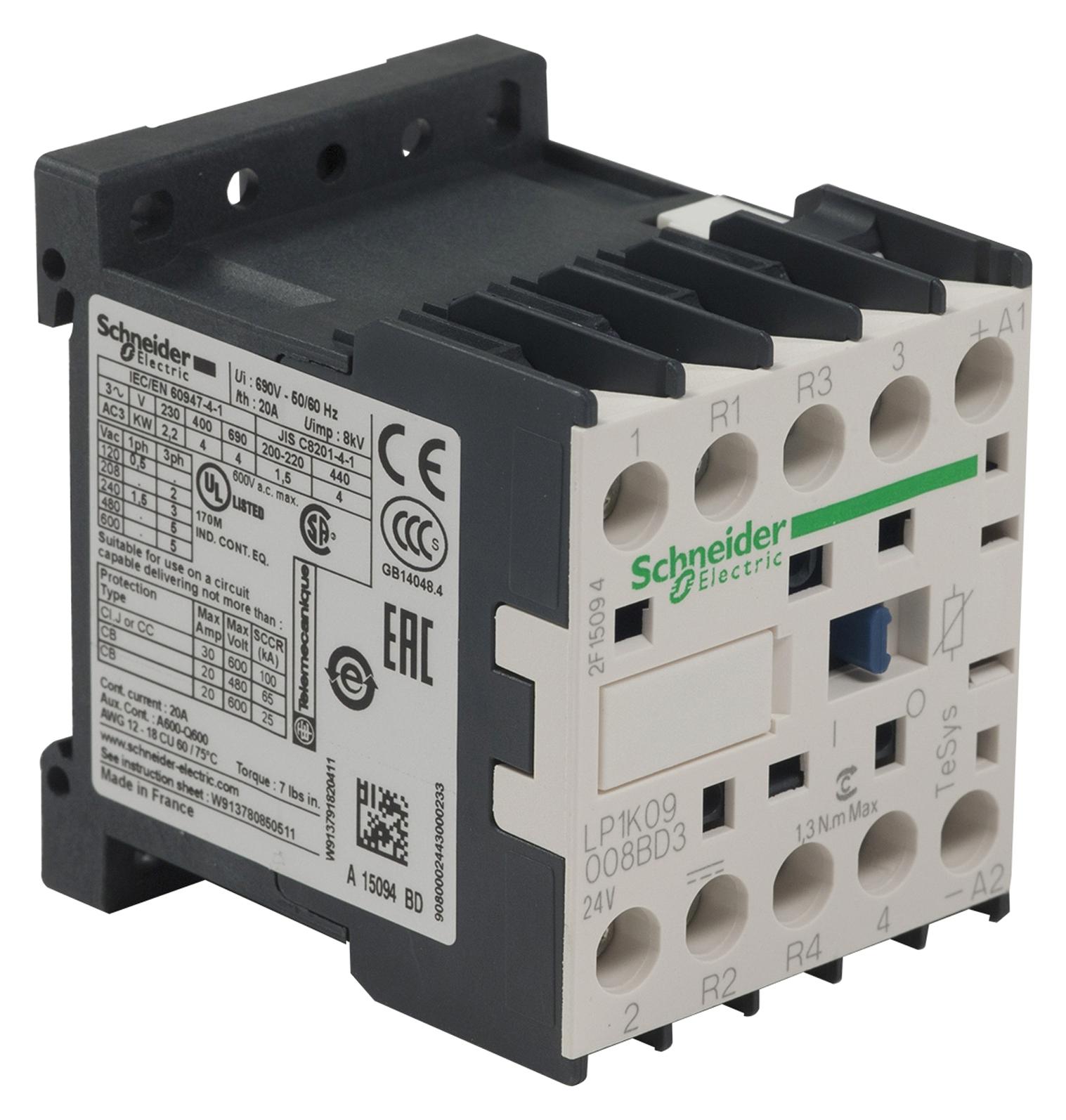 SCHNEIDER ELECTRIC LP1K09008BD3 Contactores