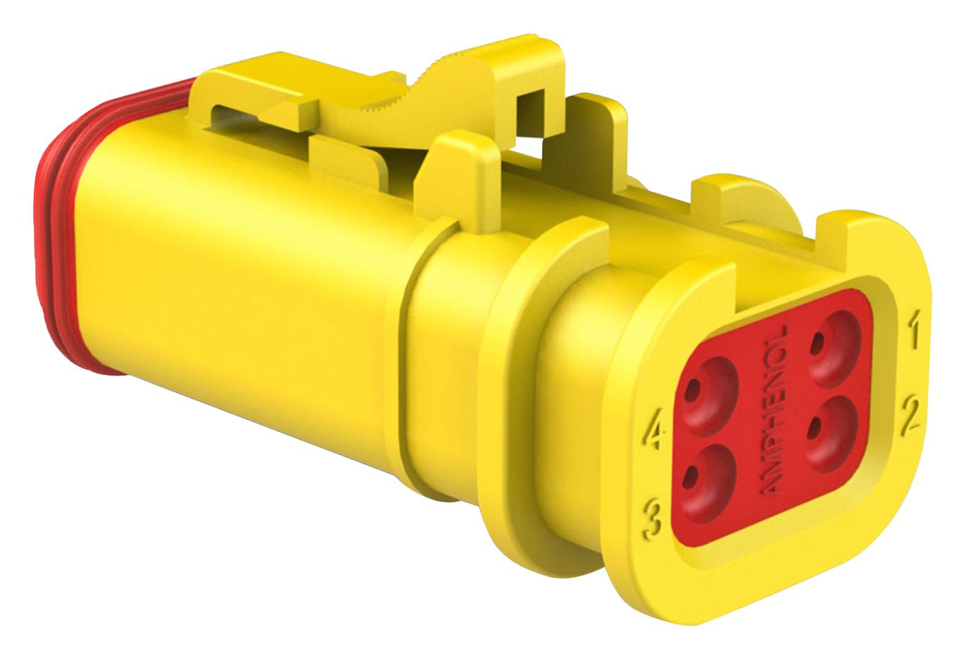 AMPHENOL SINE/TUCHEL AT06-4S-OMYEL Carcasas Para Conectores De Automoción