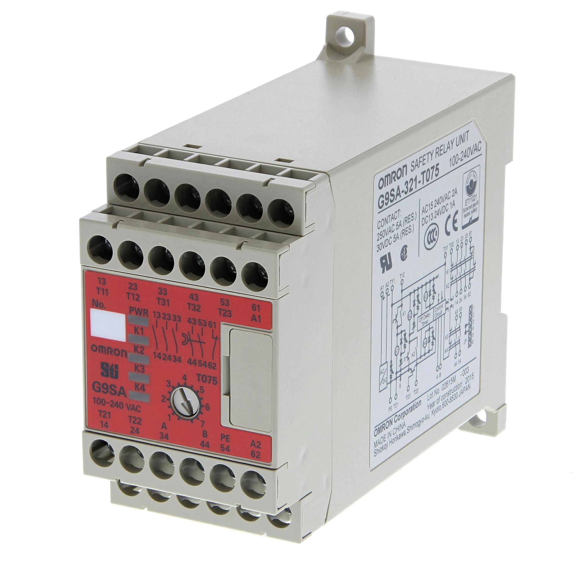 OMRON INDUSTRIAL AUTOMATION G9SA-321-T075 AC/DC24 Relés De Seguridad