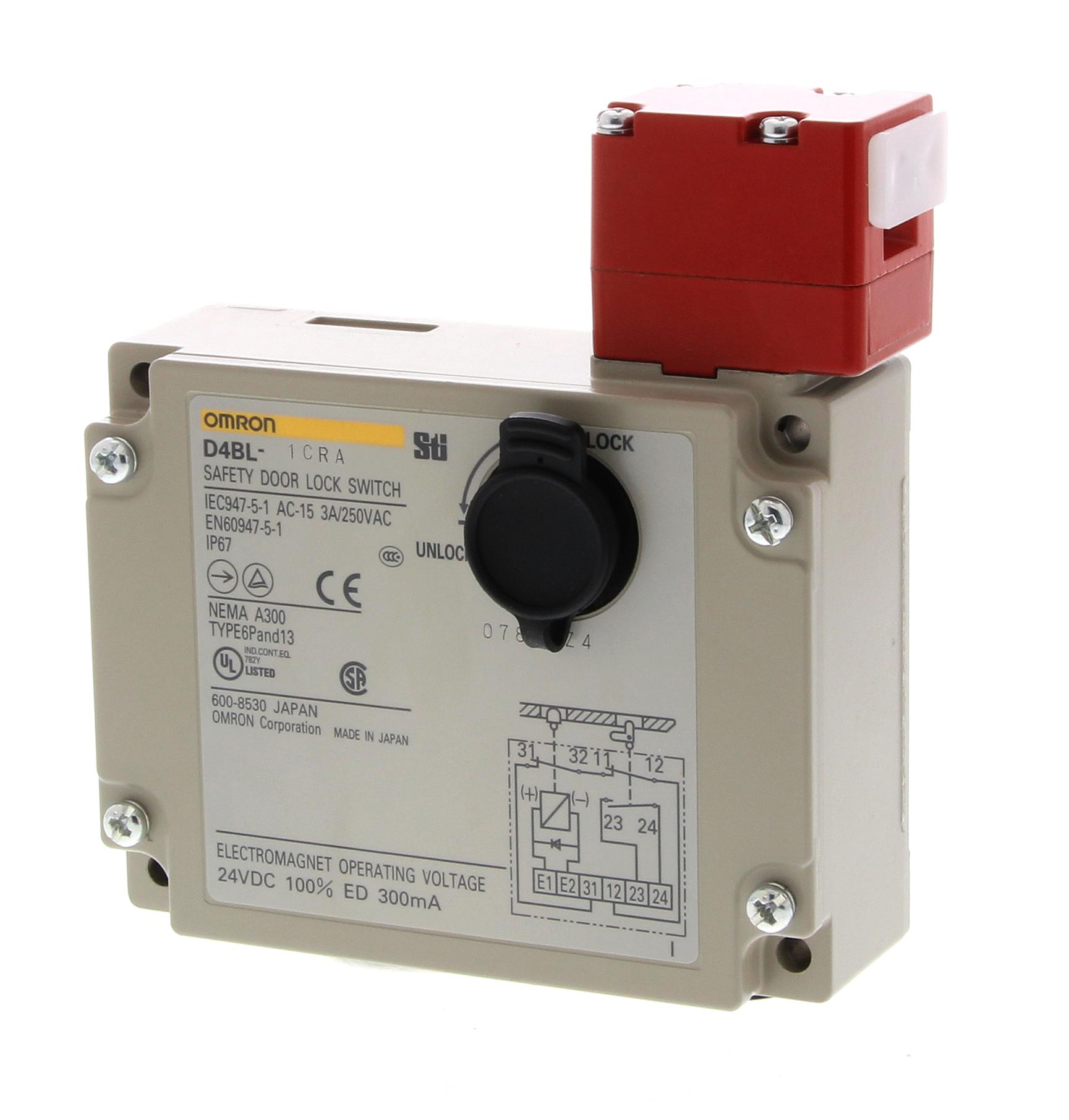 OMRON INDUSTRIAL AUTOMATION D4BL-2DRA Interruptores Con Enclavamiento De Seguridad