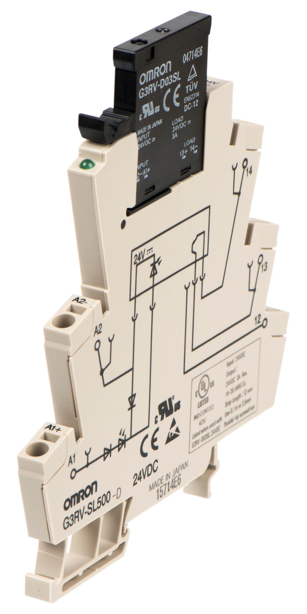 OMRON INDUSTRIAL AUTOMATION G3RV-SL500-A  DC24 Relés De Estado Sólido