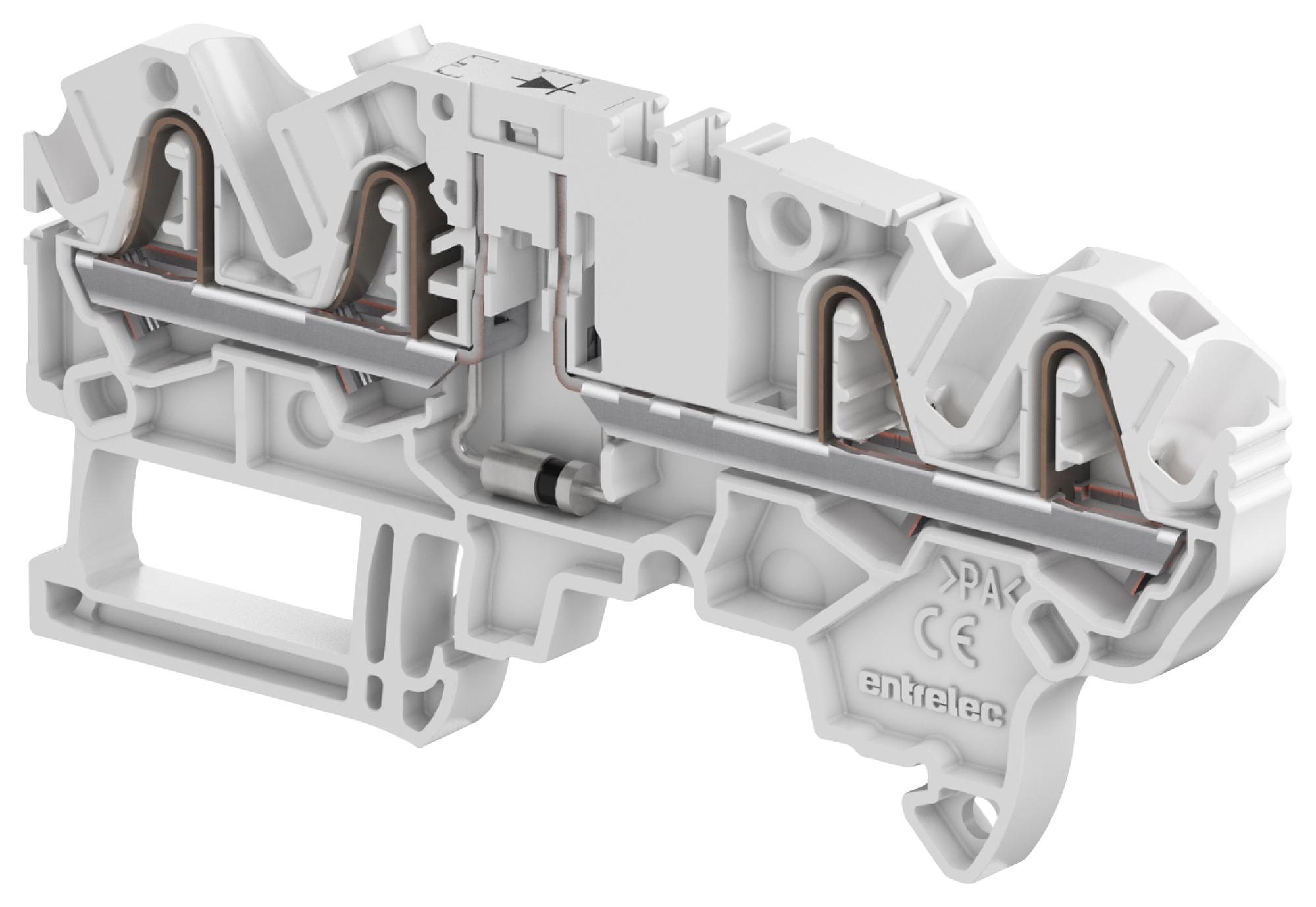 ENTRELEC - TE CONNECTIVITY 1SNK705710R0000 Bloques De Terminales Para Montaje En Carril DIN