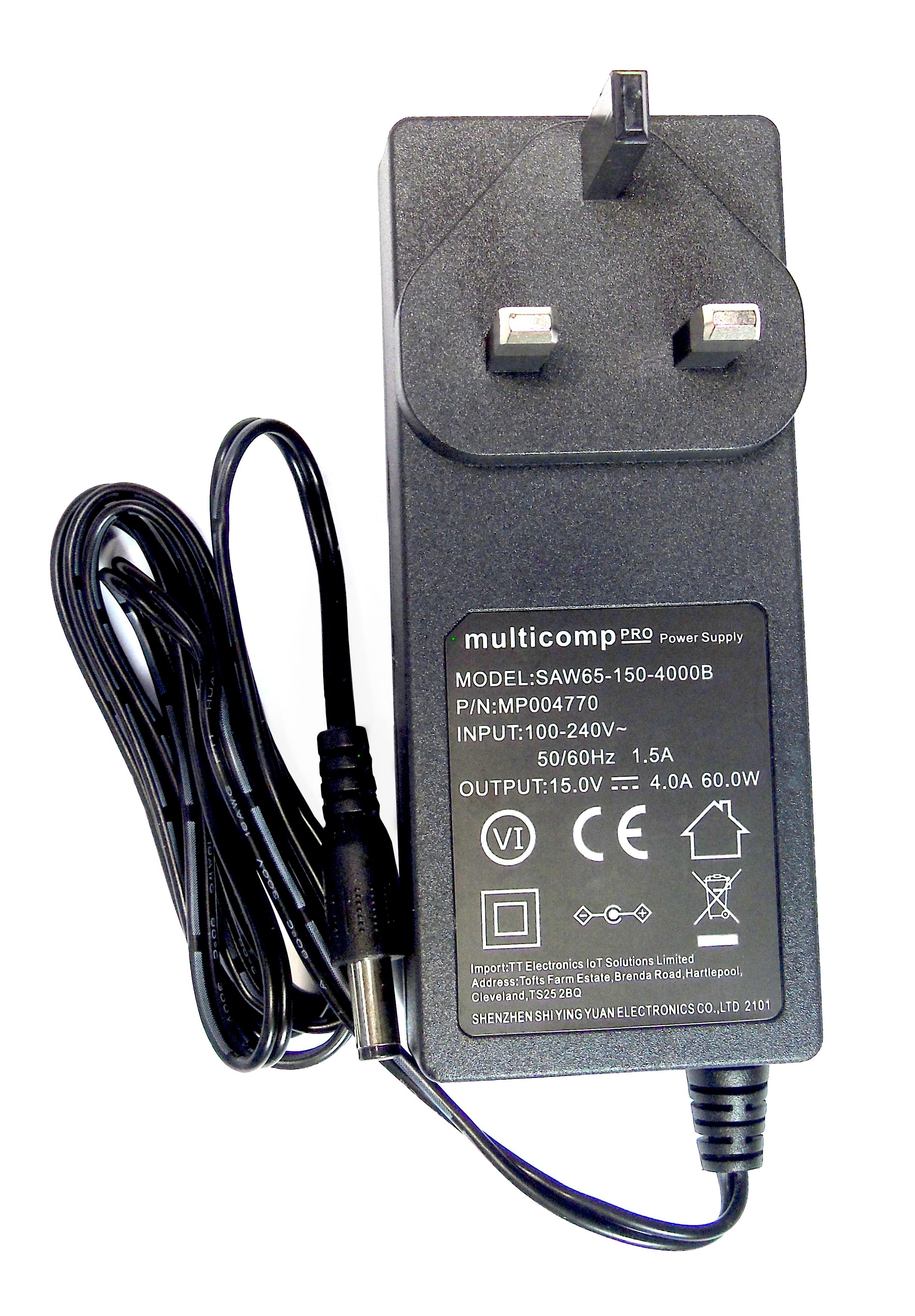 MULTICOMP PRO MP004770 Convertidores De Adaptador Enchufable Externo (AC / DC)