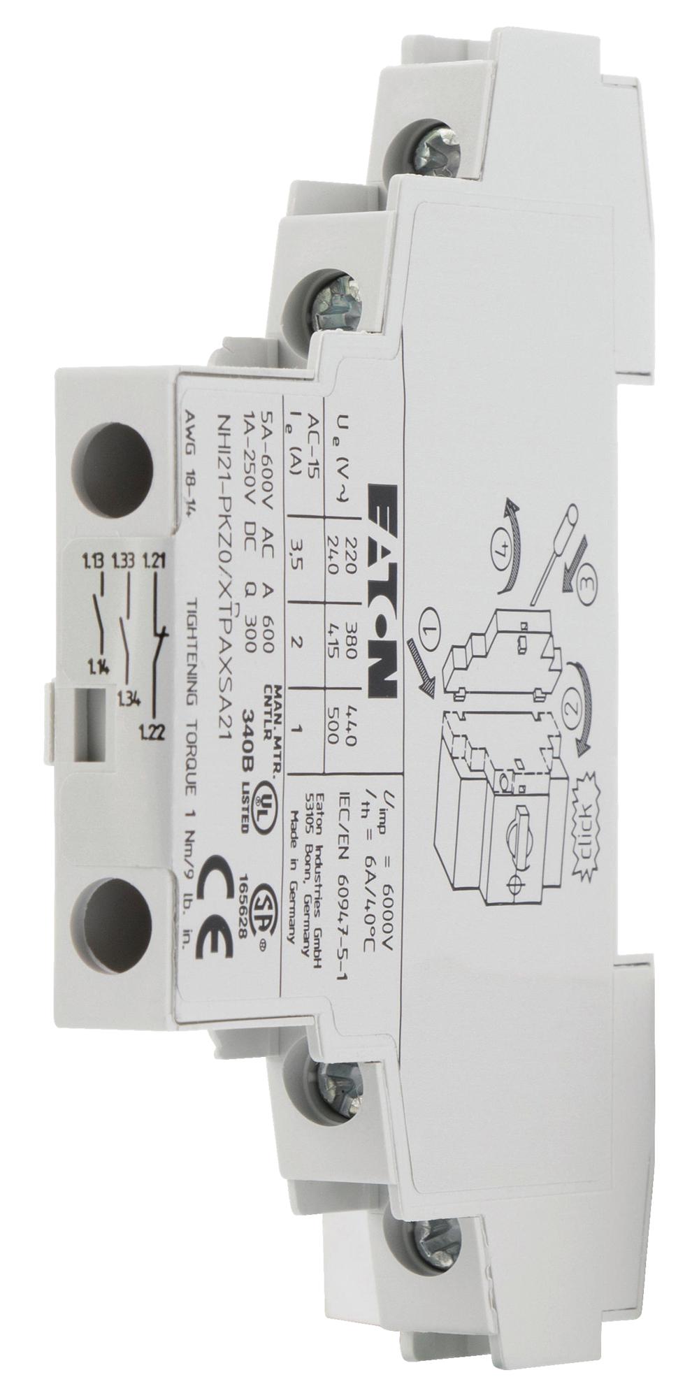 EATON MOELLER NHI21-PKZ0 Accesorios Para Disyuntores