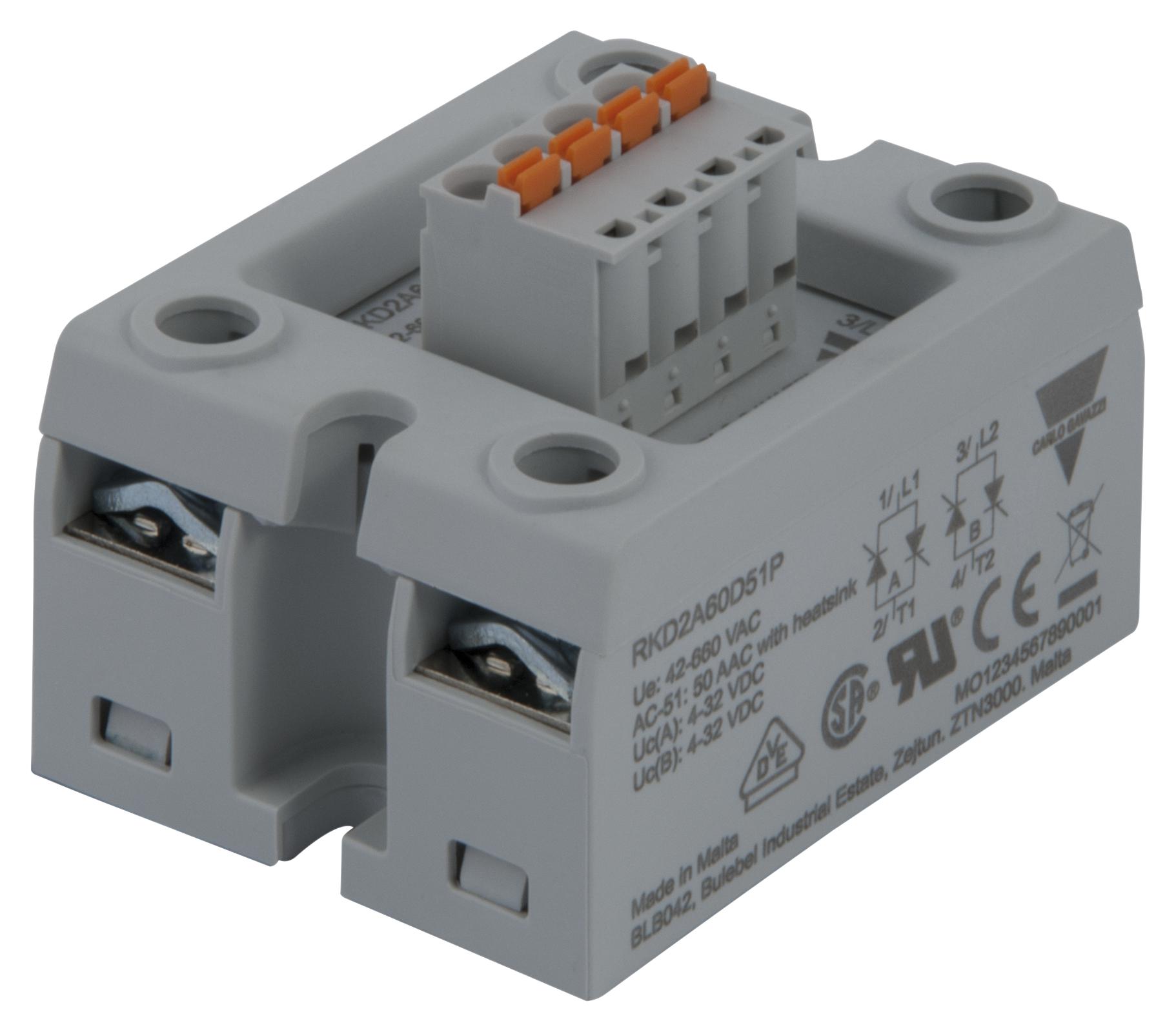 CARLO GAVAZZI RKD2A60D50P Relés De Estado Sólido