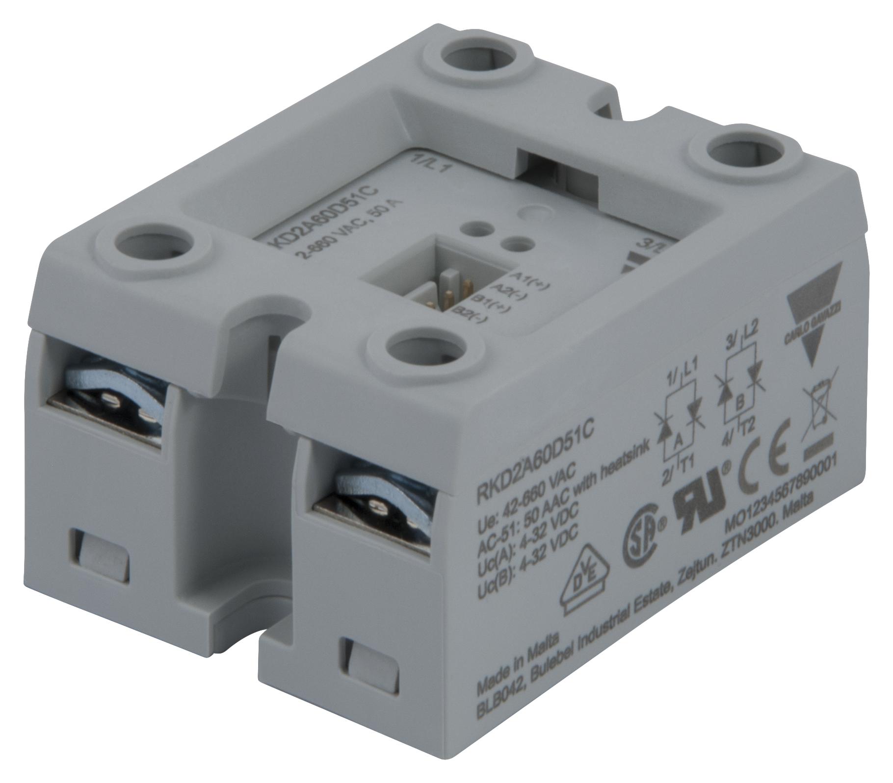 CARLO GAVAZZI RKD2A23D50C Relés De Estado Sólido