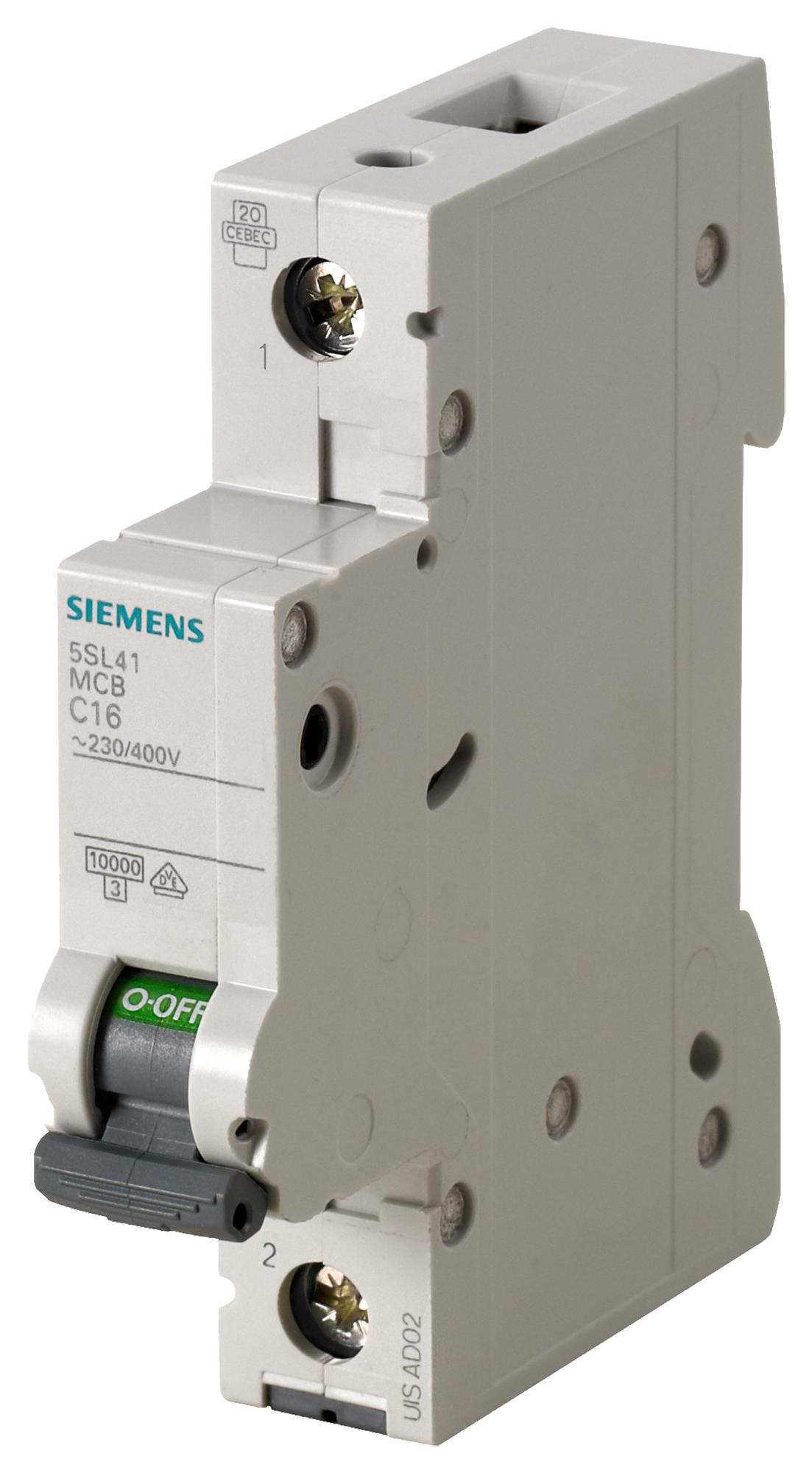 SIEMENS 5SL6116-6 Disyuntores RCBO, RCD, GFCI, AFDD