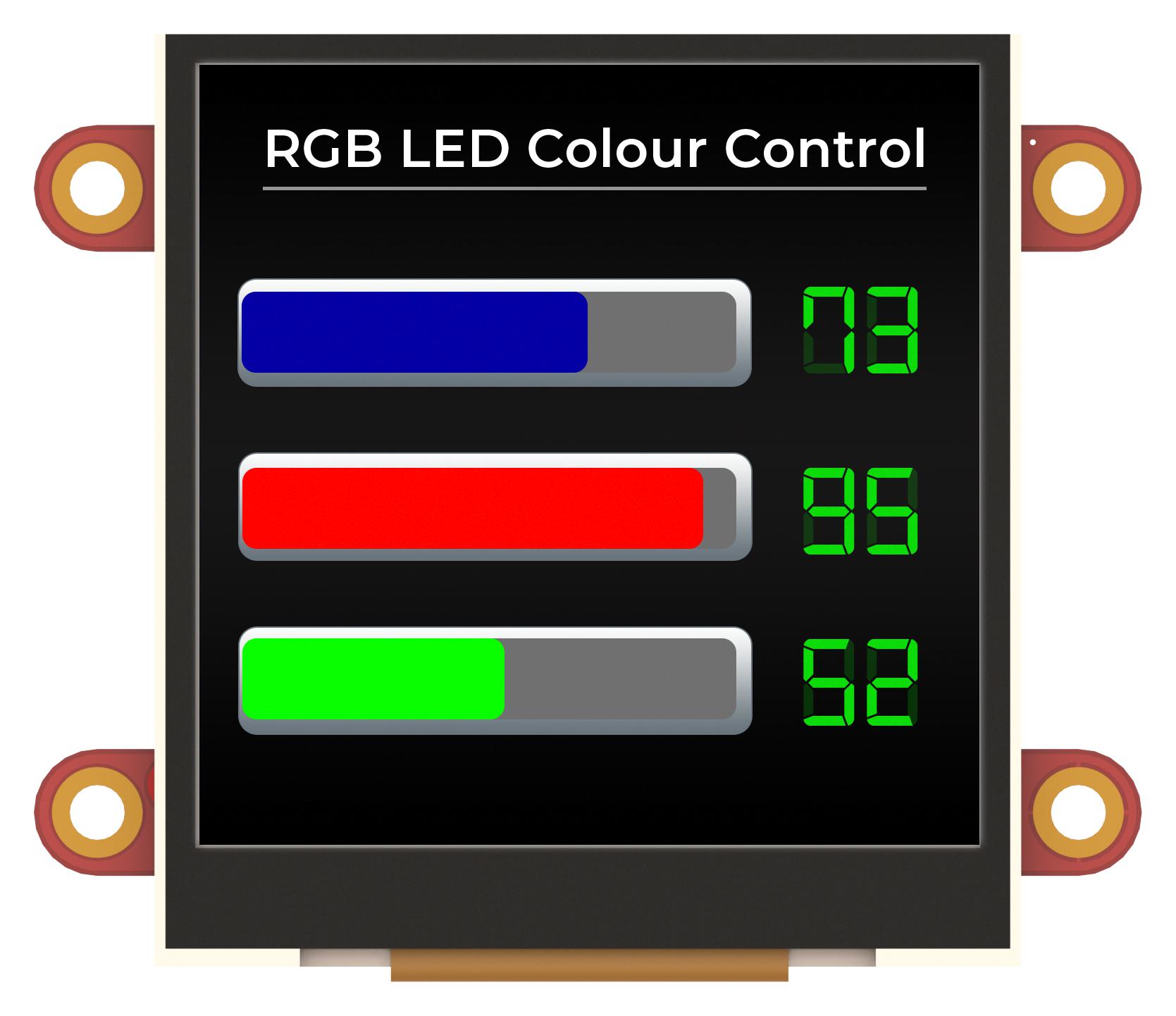 4D SYSTEMS PIXXILCD-25P4 Medidores Gráficos