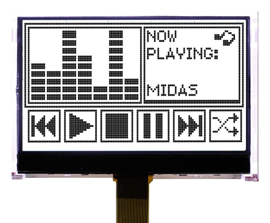 MIDAS DISPLAYS MCCOG128064N6W-FPTLW Pantallas LCD Gráficas