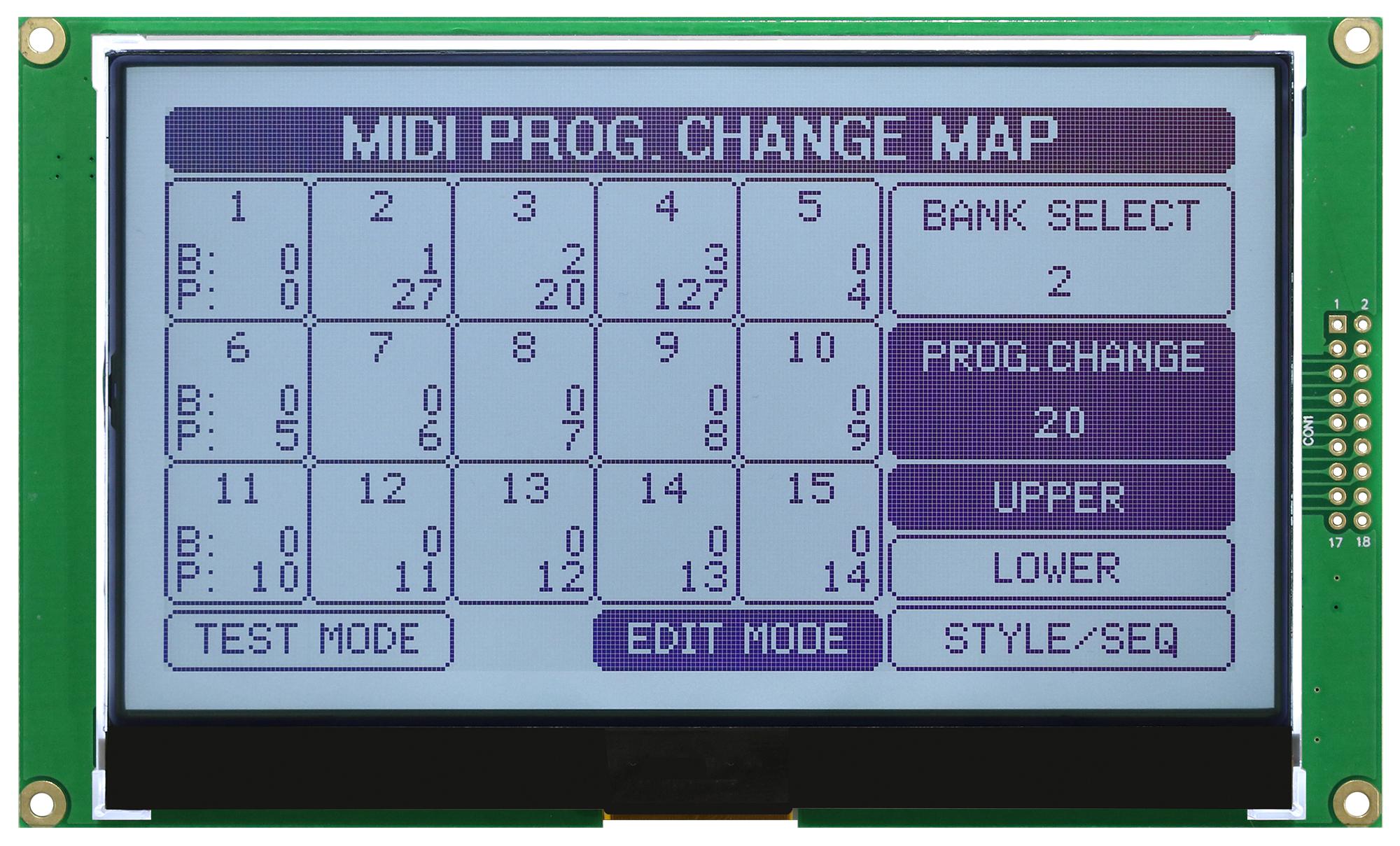 MIDAS DISPLAYS MD240128A6W-FPTLW Pantallas LCD Gráficas