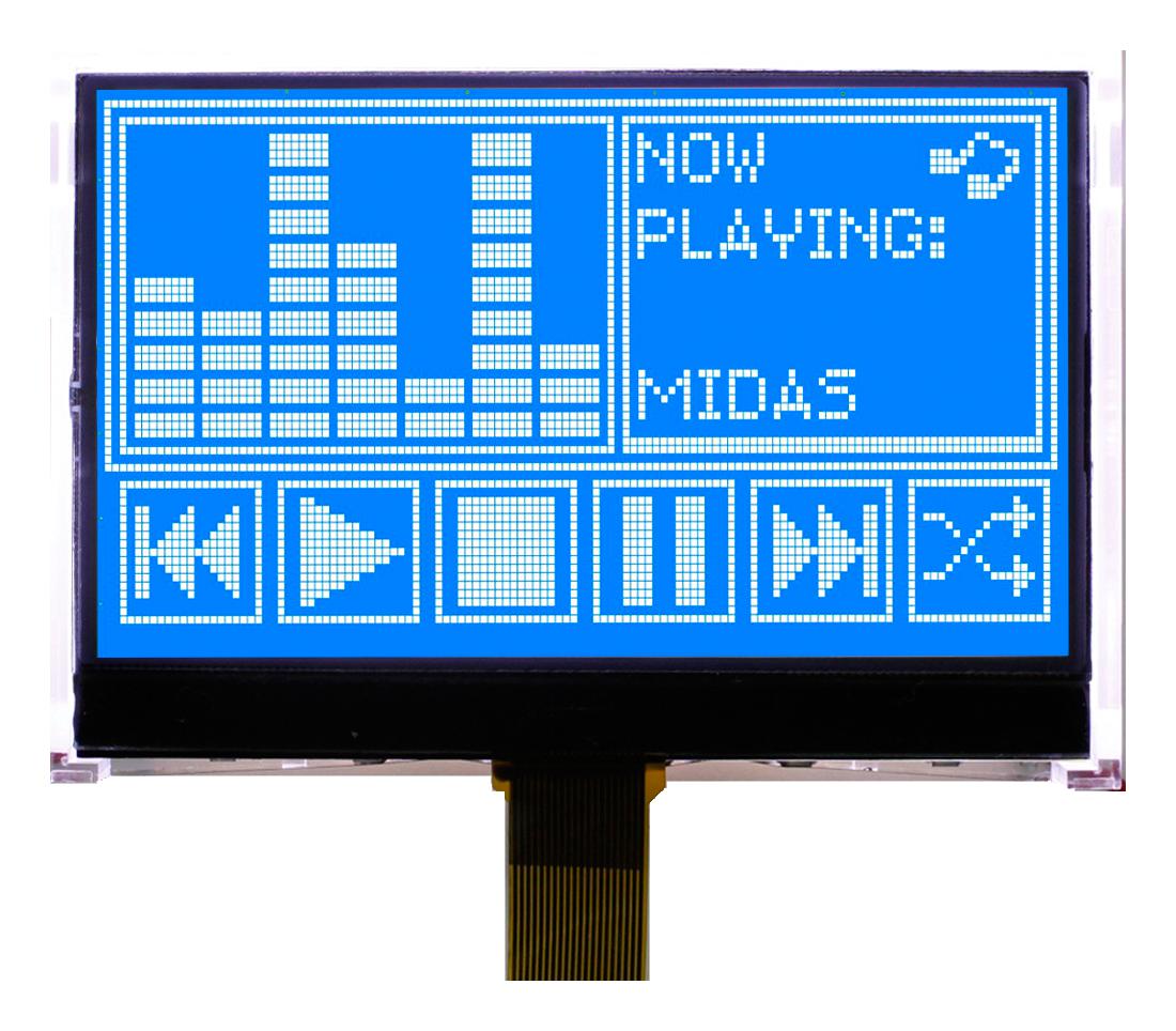 MIDAS DISPLAYS MCCOG128064N6W-BNMLW Pantallas LCD Gráficas