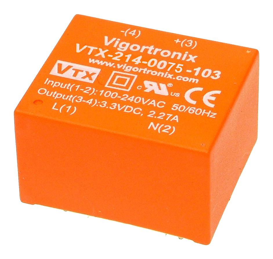 VIGORTRONIX VTX-214-0075-103 Convertidores De Montaje En PCB (AC / DC)