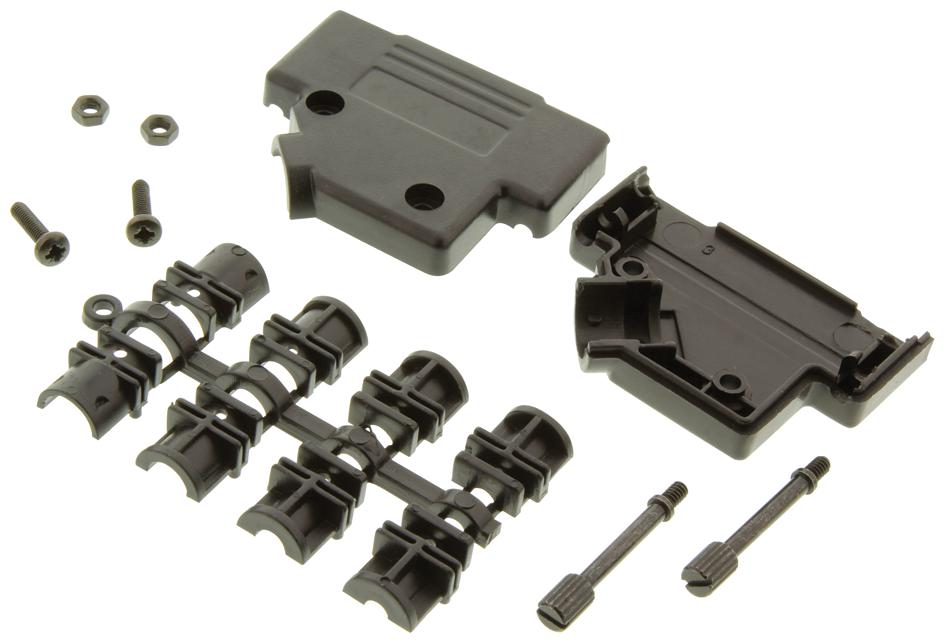 MH CONNECTORS MHD45PPK25-K Carcasas Traseras Para Conectores Sub-D