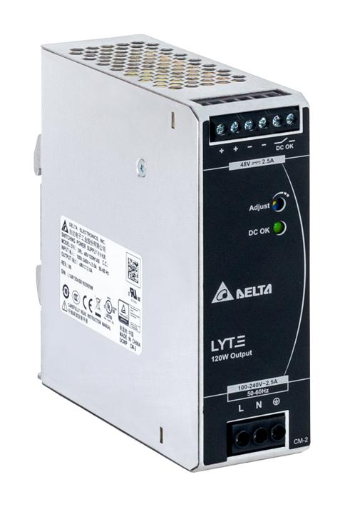 DELTA ELECTRONICS / POWER DRL-48V120W1AS Convertidores De Montaje En Carril DIN (AC / DC)