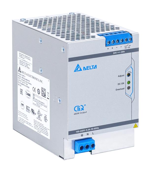 DELTA ELECTRONICS / POWER DRM-24V480W1PN Convertidores De Montaje En Carril DIN (AC / DC)