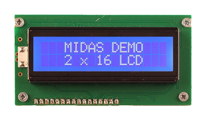 MIDAS DISPLAYS MC21605A6W-BNMLW3.3-V2 Pantallas LCD Alfanuméricas